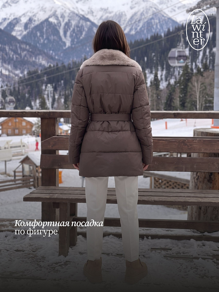 Куртка женская зимняя LAWINTER, капучино, модель 84739