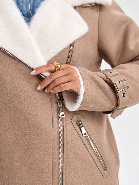 Дубленка LAWINTER  модель 35667, цвет Мокко