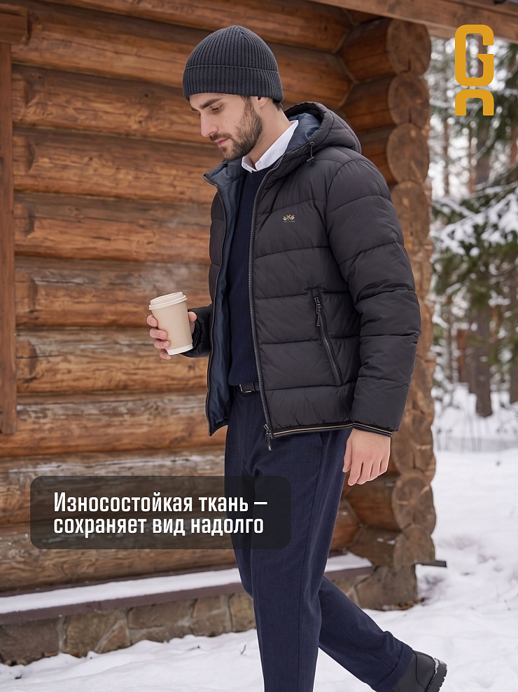 Куртка мужская зимняя GRIZMAN, черная, модель 73160