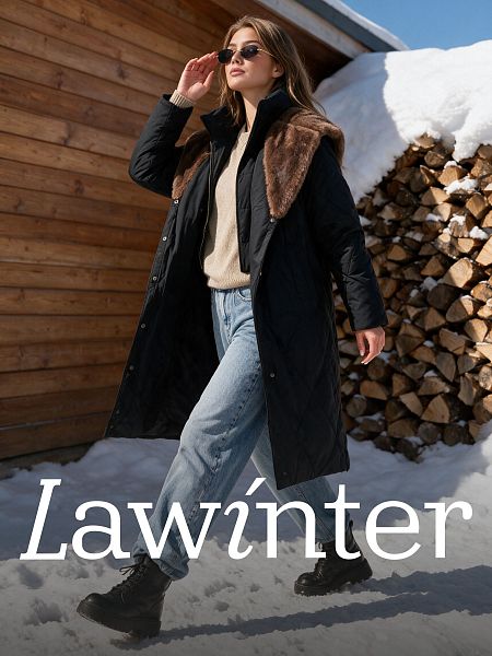 Пуховик женский зимний LAWINTER, черный, модель 86771
