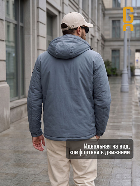Куртка мужская демисезонная GRIZMAN, серая, модель 74966