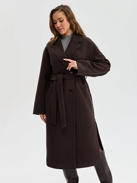 Пальто LAWINTER  модель 83891, цвет Темно-коричневый