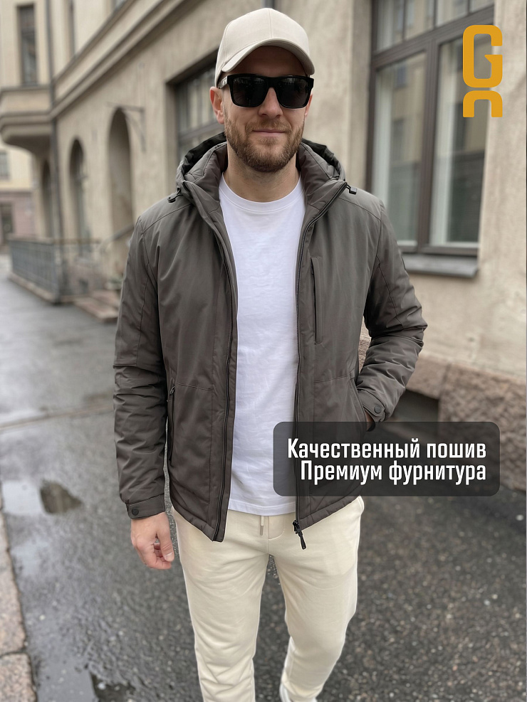 Куртка мужская демисезонная GRIZMAN, темно-серая, модель 74966