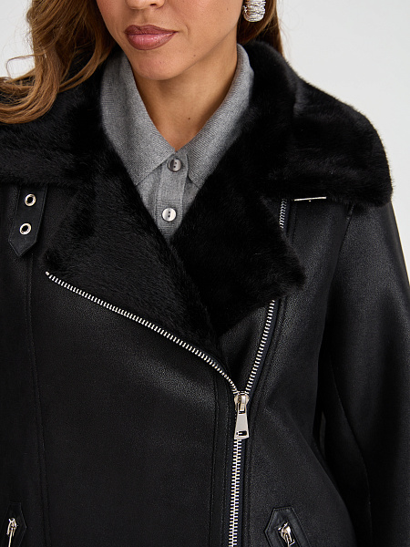 Дубленка LAWINTER  модель 35667, цвет Черный