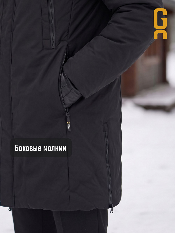 Пуховик мужской зимний GRIZMAN, черный, модель 70311