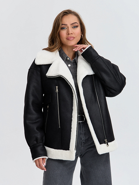 Дубленка LAWINTER  модель 35204, цвет Черный