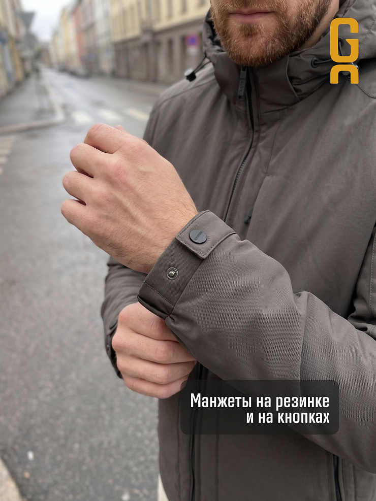 Куртка мужская демисезонная GRIZMAN, темно-серая, модель 74966