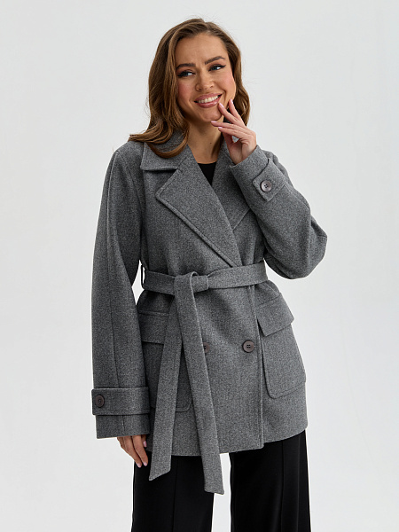 Пальто LAWINTER  модель 85698, цвет Светло-серый