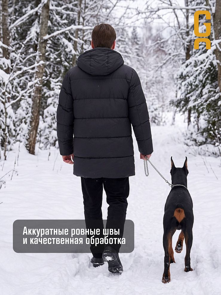 Пуховик мужской зимний GRIZMAN, черный, модель 76438