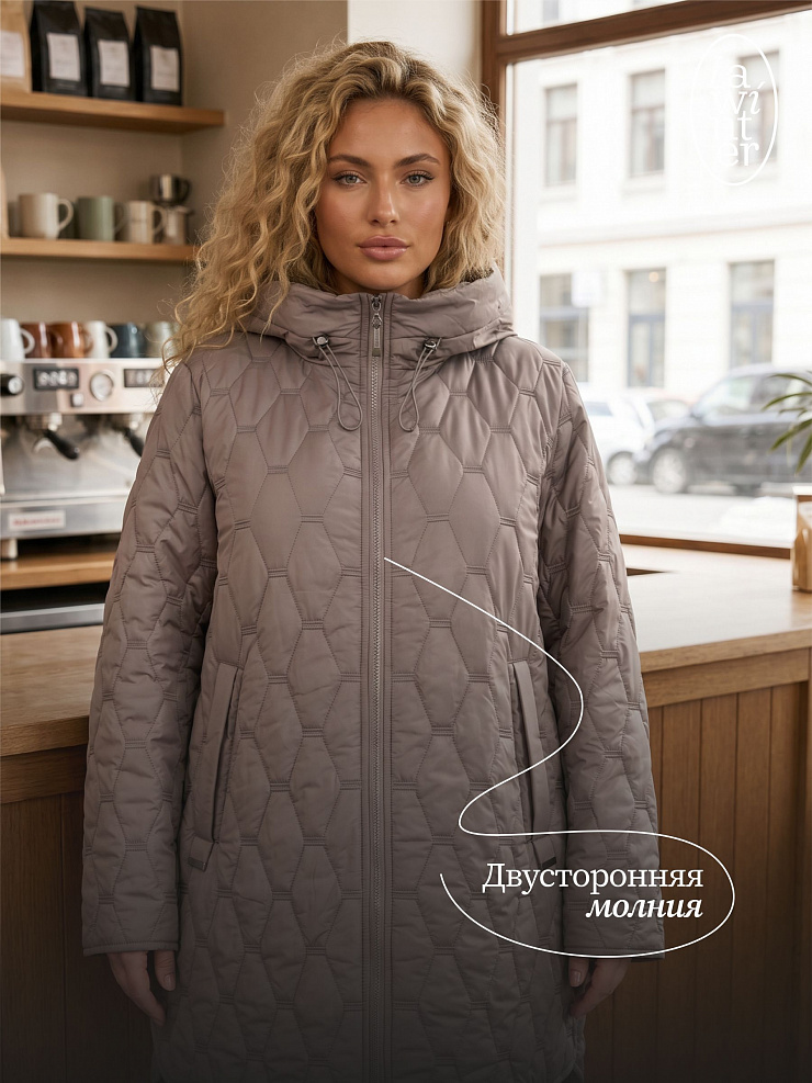 Куртка женская демисезонная LAWINTER, кофе, модель 86246