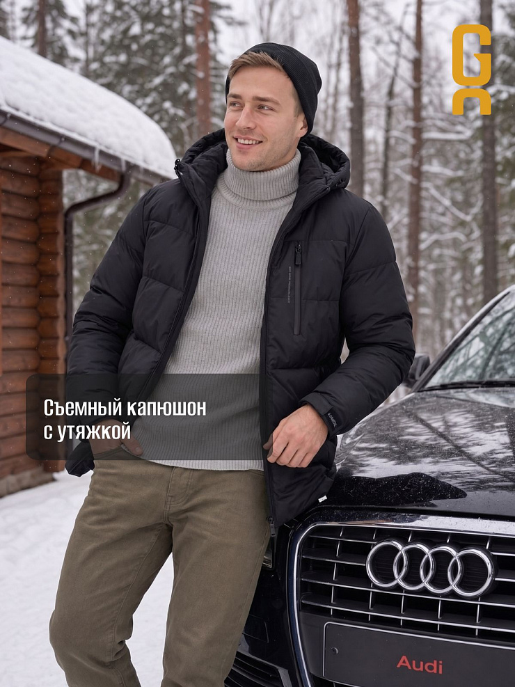 Пуховик мужской зимний GRIZMAN, черный, модель 73490