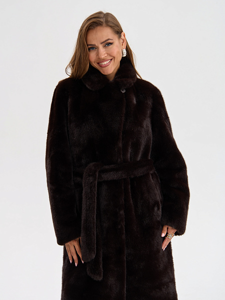 Шуба LAWINTER  модель 5391, цвет Темно-коричневый