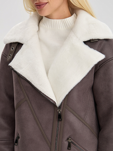 Дубленка LAWINTER  модель 35766, цвет Серый