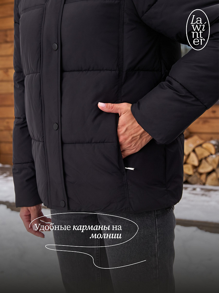 Куртка женская зимняя VACANT, черная, модель 85316