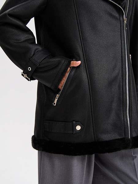 Дубленка LAWINTER  модель 35667, цвет Черный