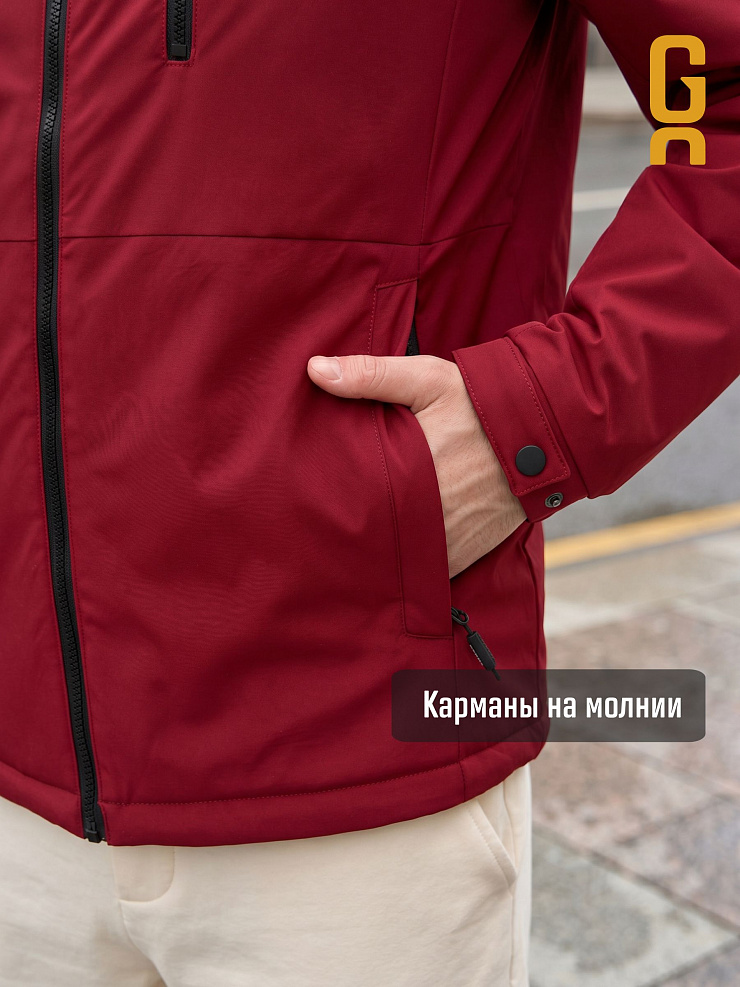 Куртка мужская демисезонная GRIZMAN, темно-красная, модель 70479