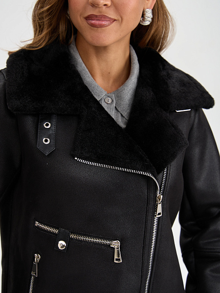 Дубленка LAWINTER  модель 3588, цвет Черный