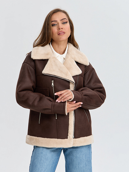 Дубленка LAWINTER  модель 35204, цвет Коричневый