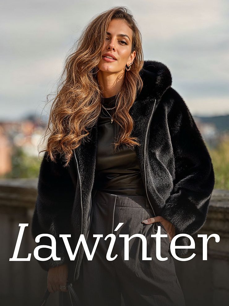Шуба женская зимняя LAWINTER, черная, модель 54832