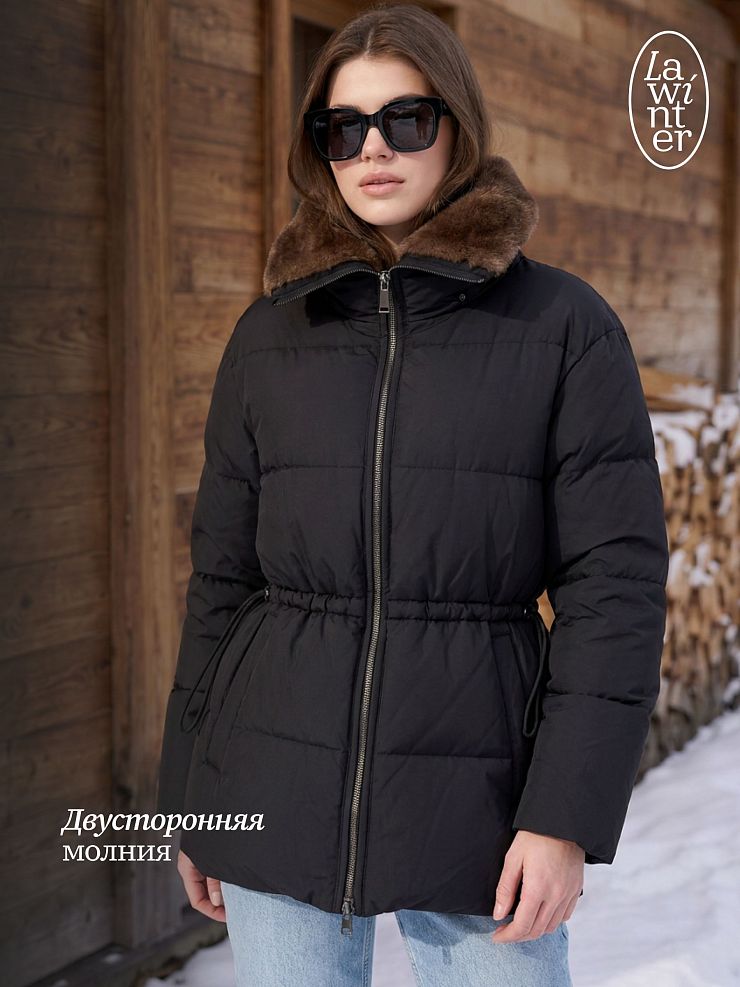 Куртка женская зимняя LAWINTER, черная, модель 86659