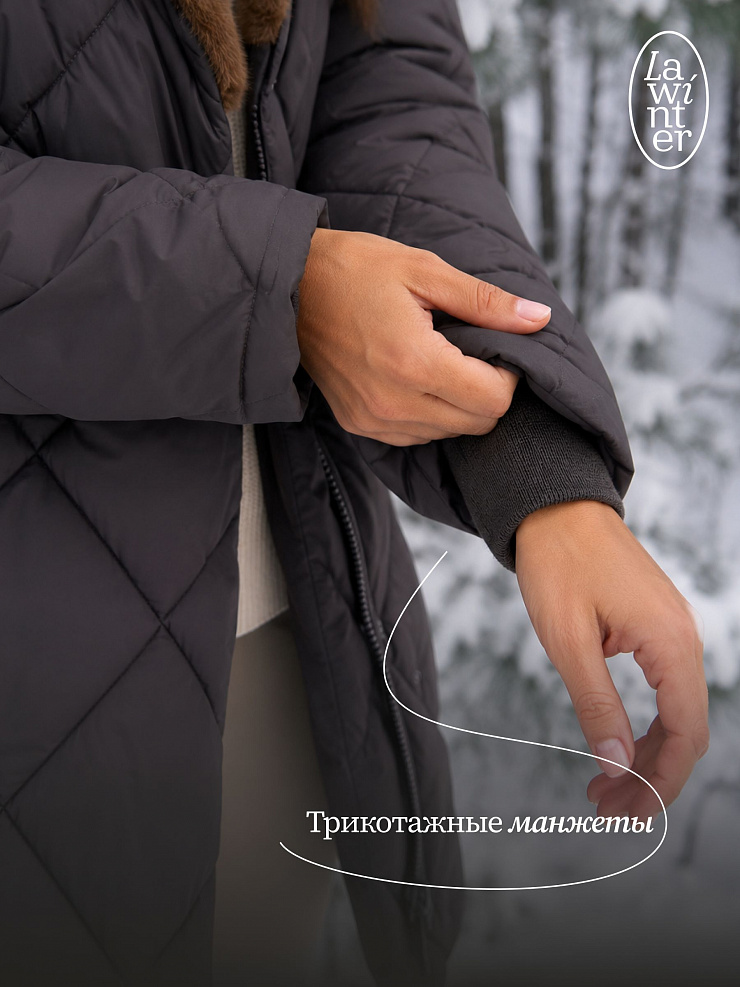 Куртка женская зимняя LAWINTER, графит, модель 85361