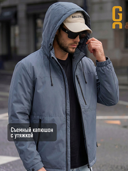 Куртка мужская демисезонная GRIZMAN, серая, модель 73802
