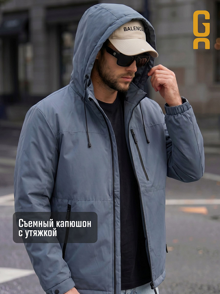 Куртка мужская демисезонная GRIZMAN, серая, модель 73802