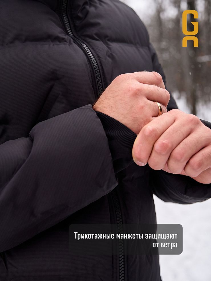 Куртка мужская зимняя GRIZMAN, черная, модель 7641