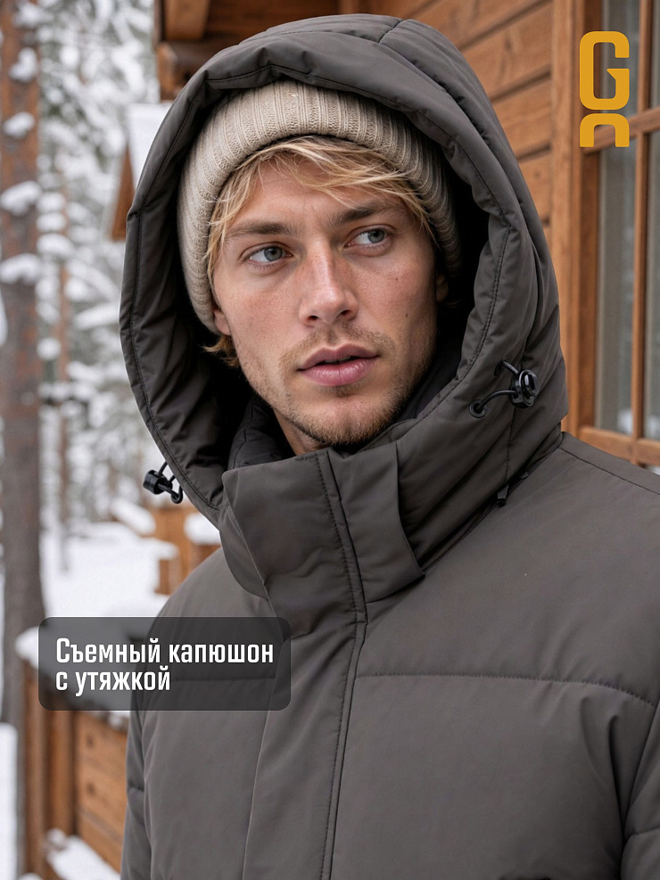 Пуховик мужской зимний GRIZMAN, графит, модель 71715