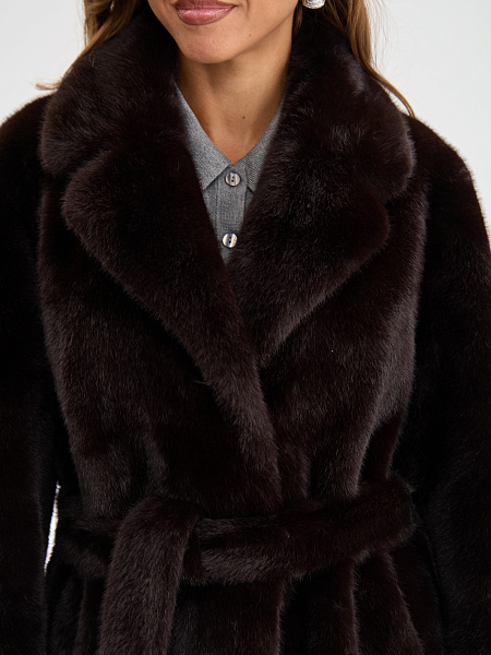 Шуба LAWINTER  модель 5391, цвет Темно-коричневый