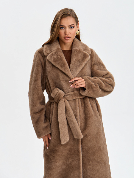 Шуба LAWINTER  модель 5391, цвет Светло-коричневый