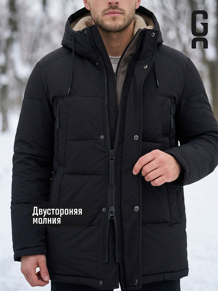 Пуховик мужской зимний GRIZMAN, черный, модель 75192