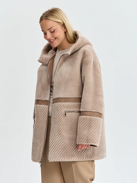 Дубленка LAWINTER  модель 35931, цвет Мокко