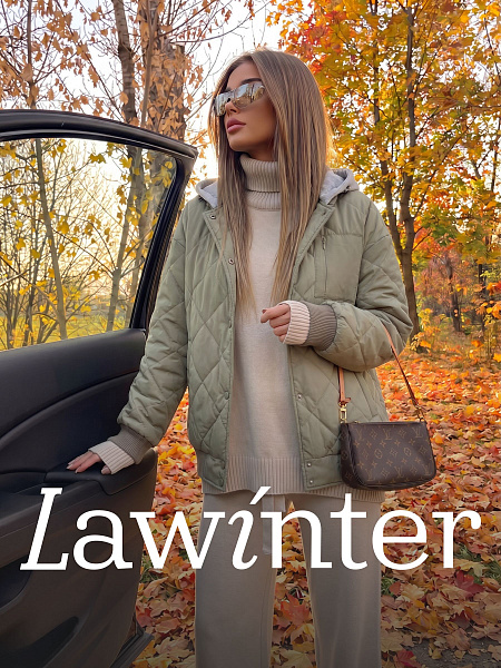 Бомбер женский демисезонный LAWINTER, олива, модель 83635