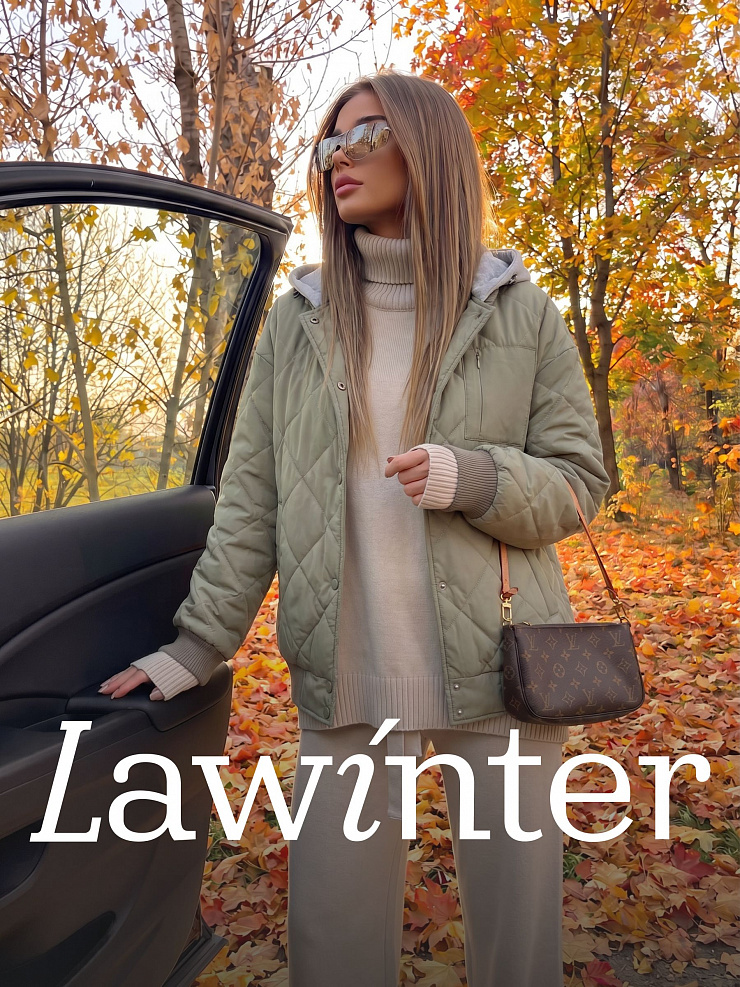 Бомбер женский демисезонный LAWINTER, олива, модель 83635
