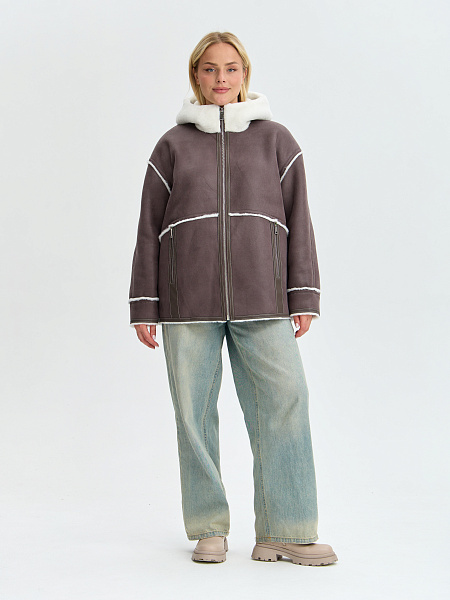 Дубленка LAWINTER  модель 35860, цвет Серый