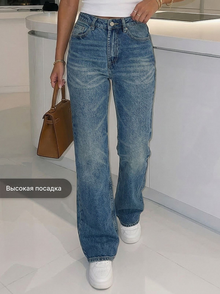 Джинсы женские осенние VACANT, синие, модель 105749