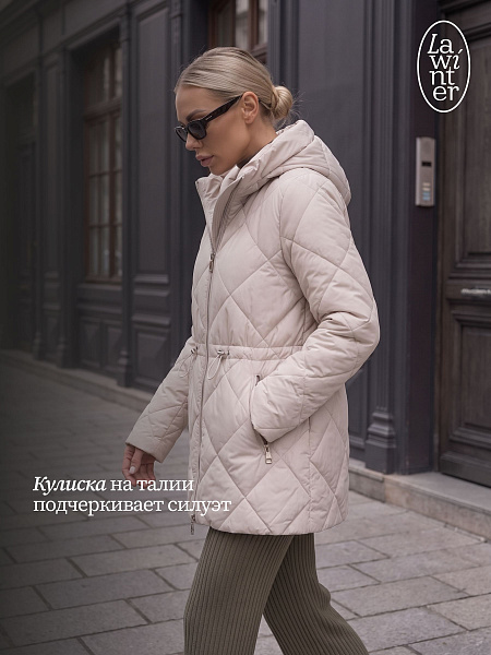 Куртка женская демисезонная LAWINTER, молочная, модель 86687