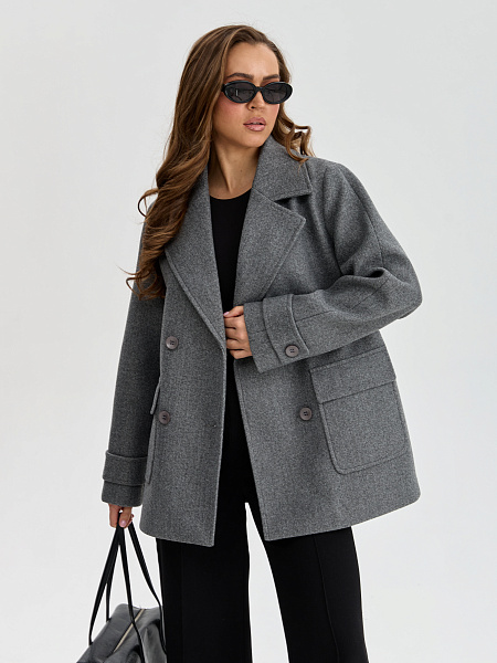 Пальто LAWINTER  модель 85698, цвет Светло-серый