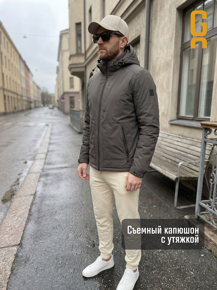 Куртка мужская демисезонная GRIZMAN, темно-серая, модель 74966