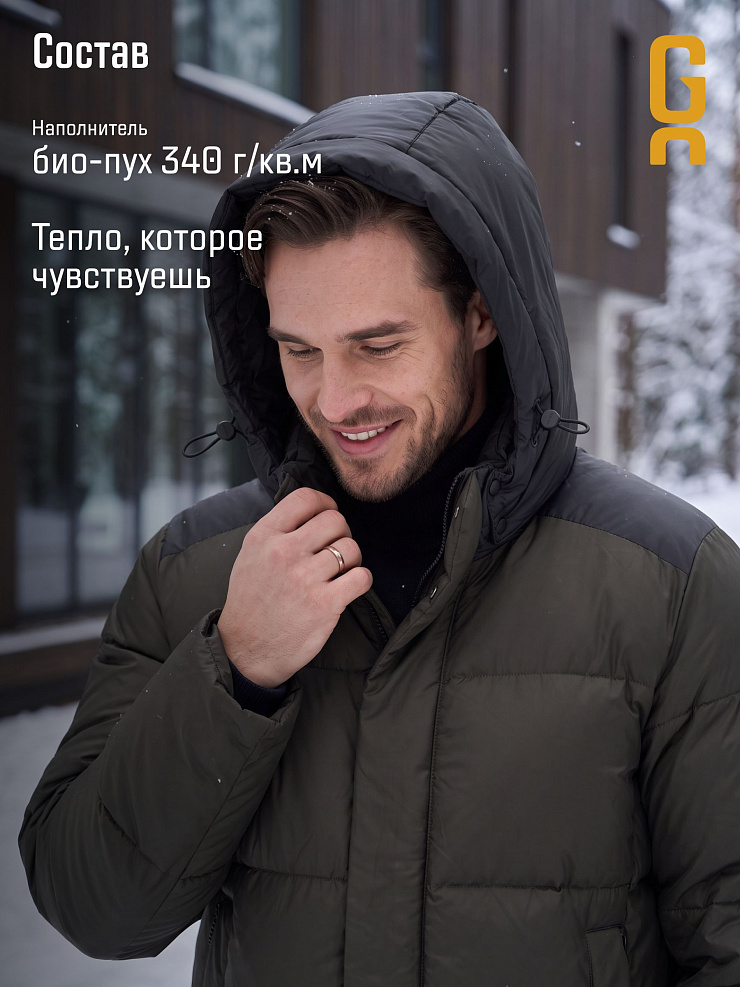 Куртка мужская зимняя GRIZMAN, хаки, модель 76238