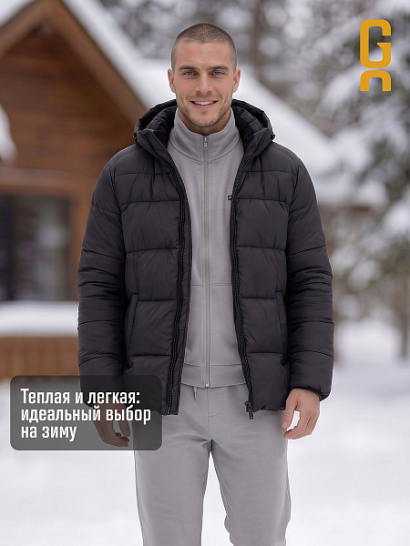 Куртка мужская зимняя GRIZMAN, темно-серая, модель 75572