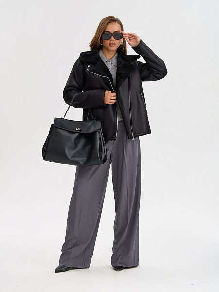 Дубленка LAWINTER  модель 3588, цвет Черный