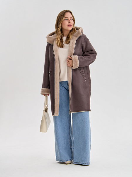 Дубленка LAWINTER  модель 35475, цвет Серый