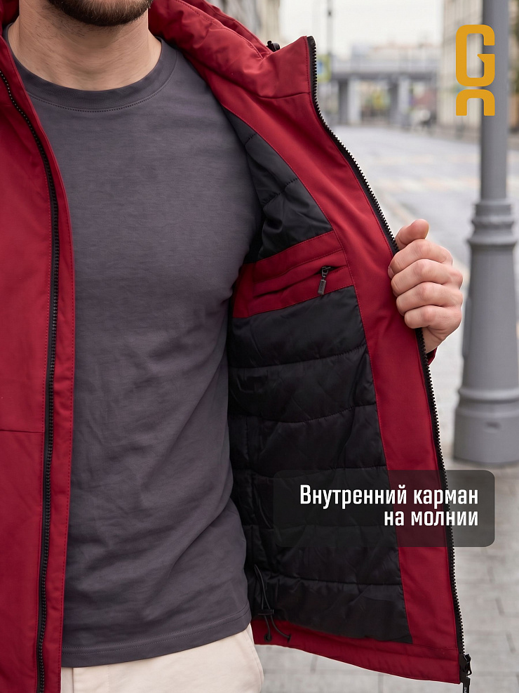 Куртка мужская демисезонная GRIZMAN, темно-красная, модель 70479