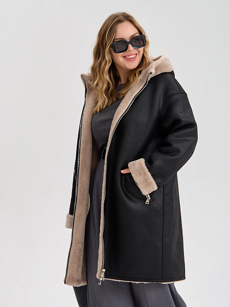 Дубленка LAWINTER  модель 35475, цвет Черный