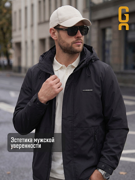 Куртка мужская демисезонная GRIZMAN, черная, модель 73529
