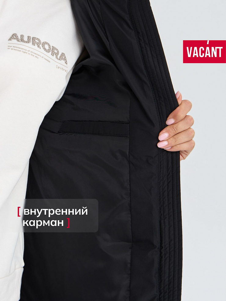 Куртка женская зимняя VACANT, черная, модель 8554