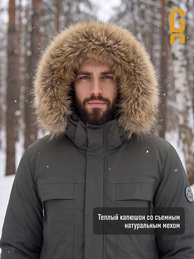 Куртка мужская зимняя GRIZMAN, олива, модель 73837