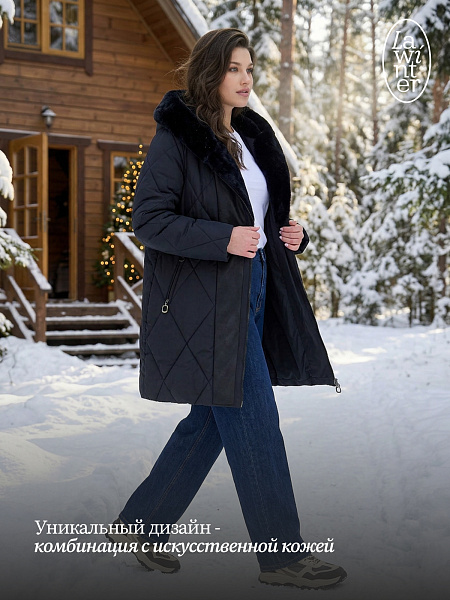 Куртка женская зимняя LAWINTER, черная, модель 84131